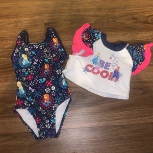 Frozen Swimsuit with swim shirt size 2 Shop Dinsey